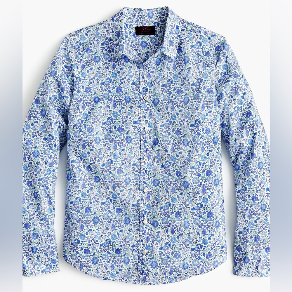 J.Crew Slim Perfect Shirt in Liberty D’Anjo Blue Floral